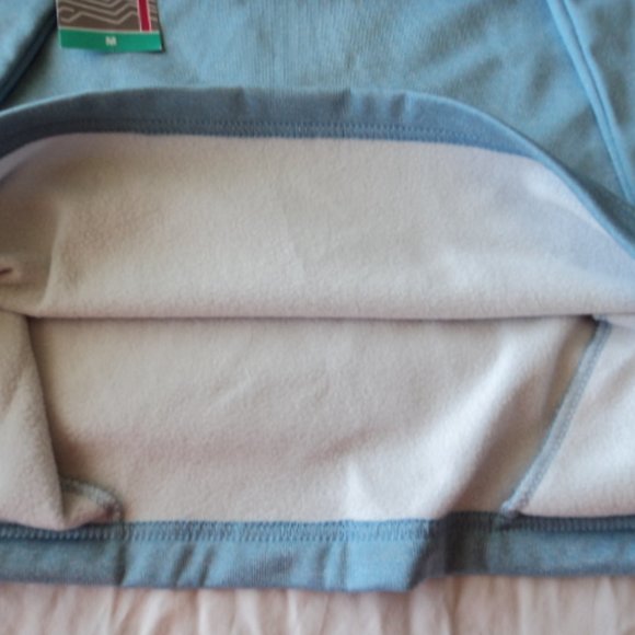 NWT Emily B Activewear Women's Medium Blue Pull On Jacket Half Zipper Fleece - Picture 8 of 8